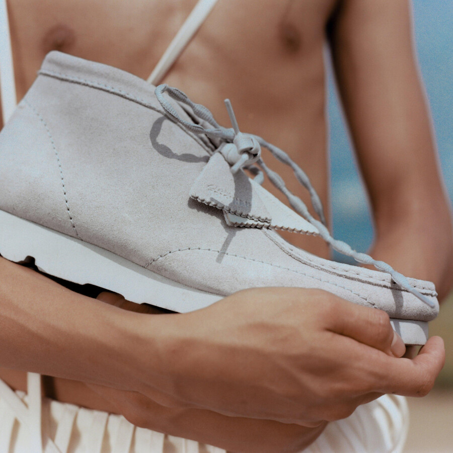 wallabee boot paf - grijsblauw
