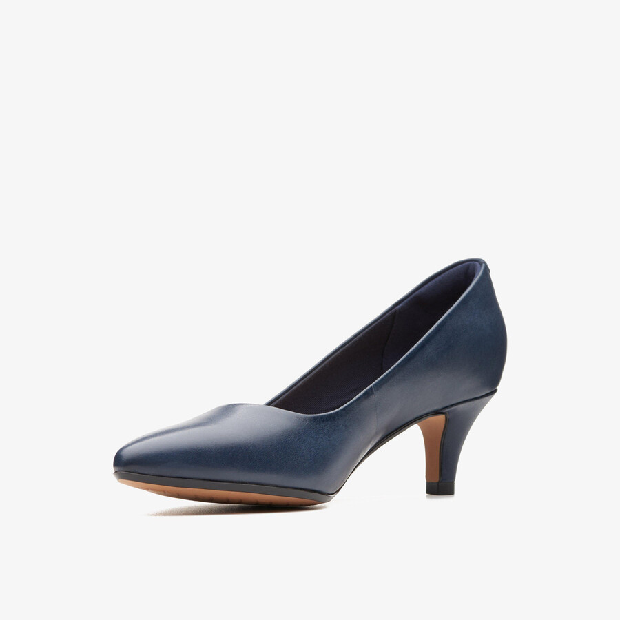 linvale jerica - marineblauw leer