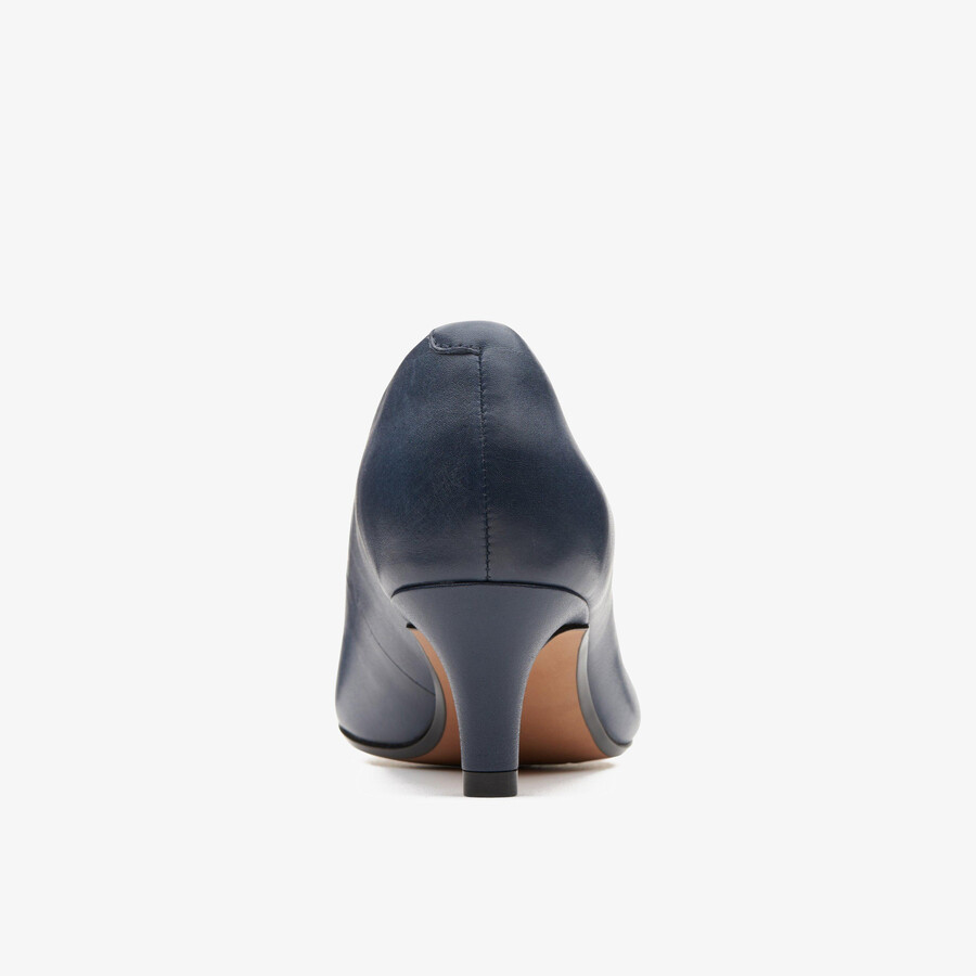 linvale jerica - marineblauw leer