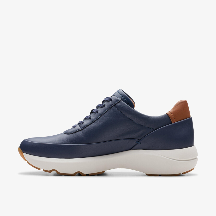 tivoli zip - marineblauw leer