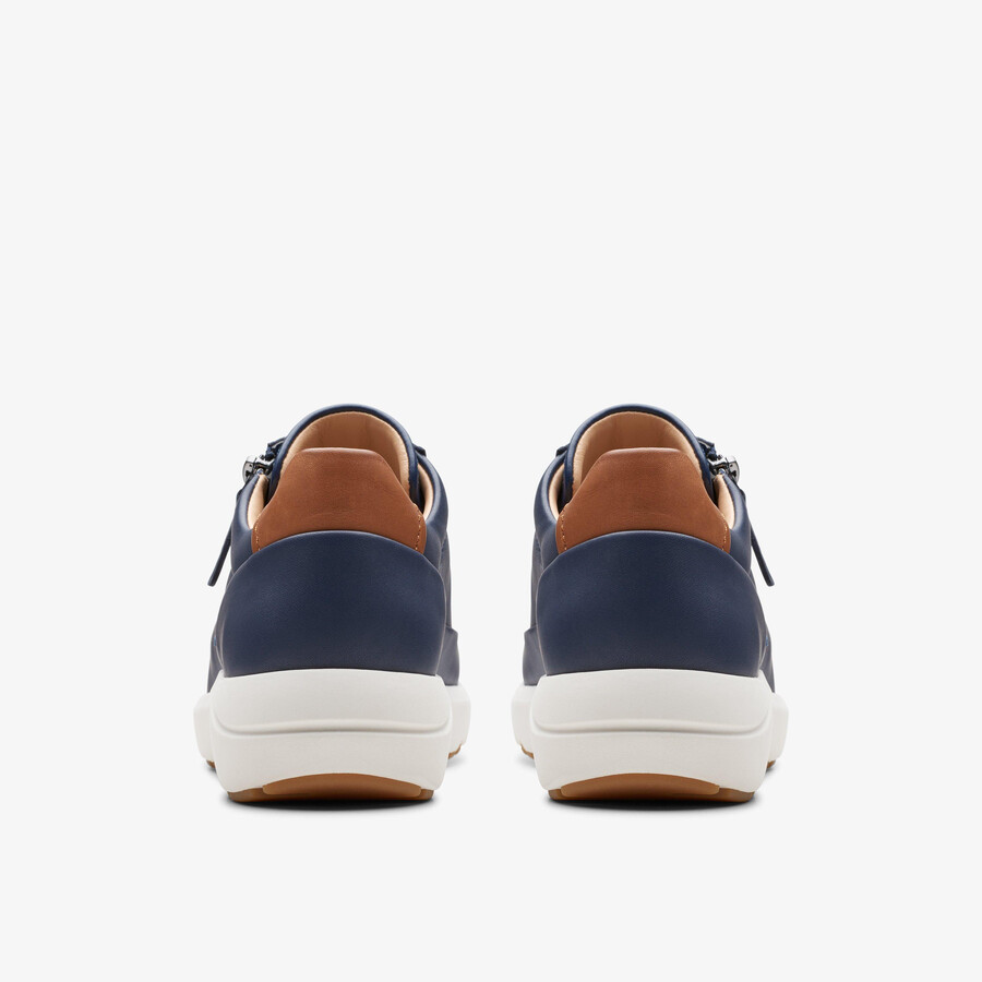 tivoli zip - marineblauw leer