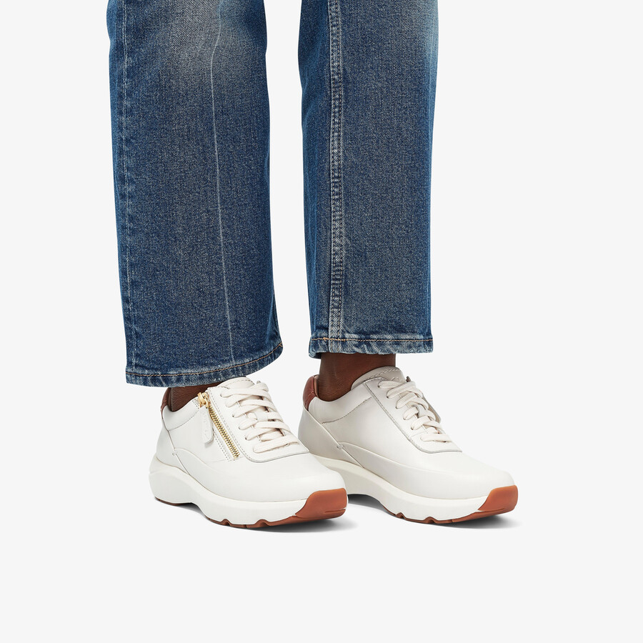 tivoli zip - off white leather