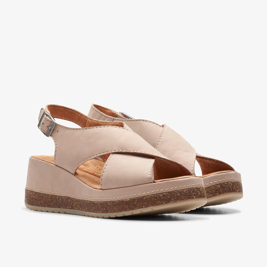 kassanda step - zandkleurige nubuck