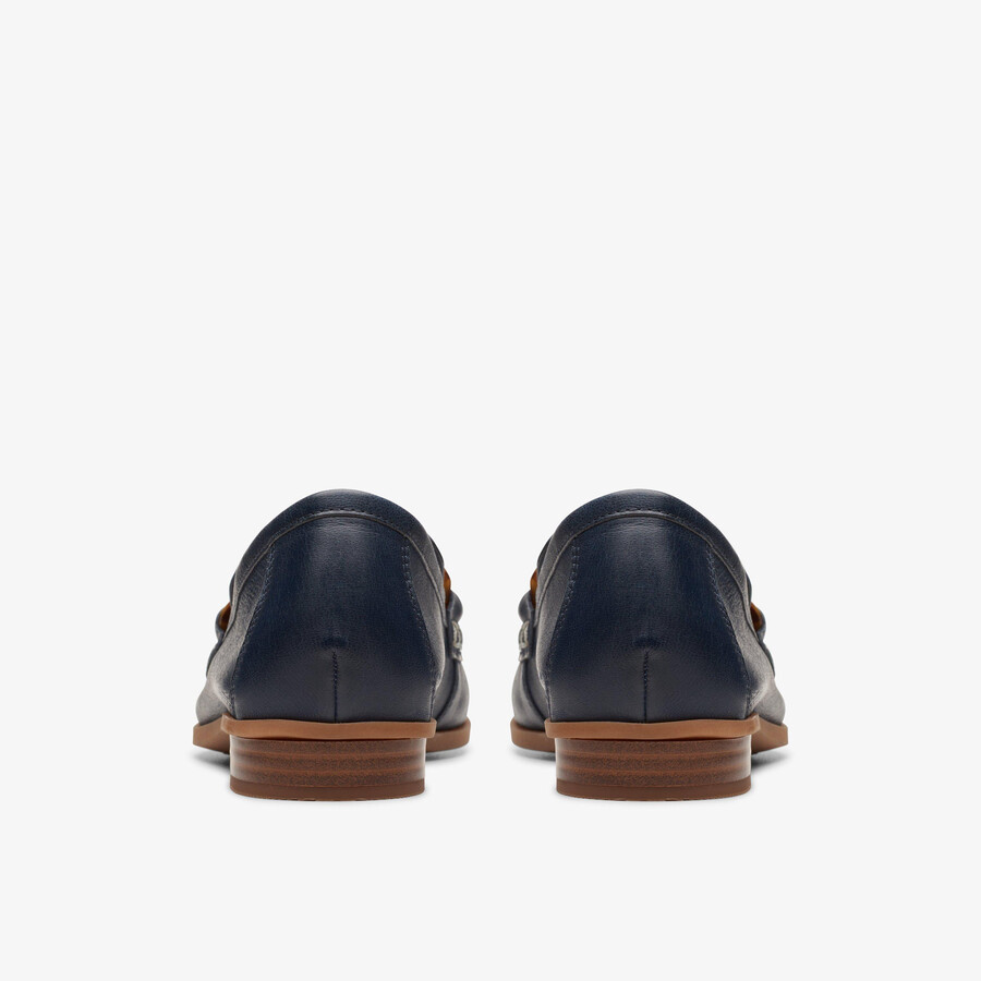 sarafyna iris loafer - marineblauw leer