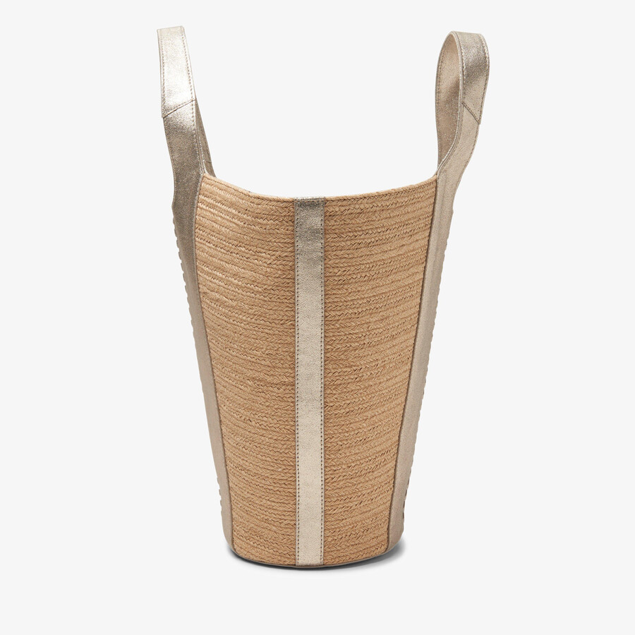 summery large - champagnekleurig leer