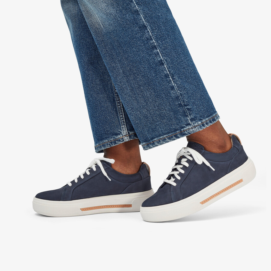 hollyhock walk - marineblauwe nubuck