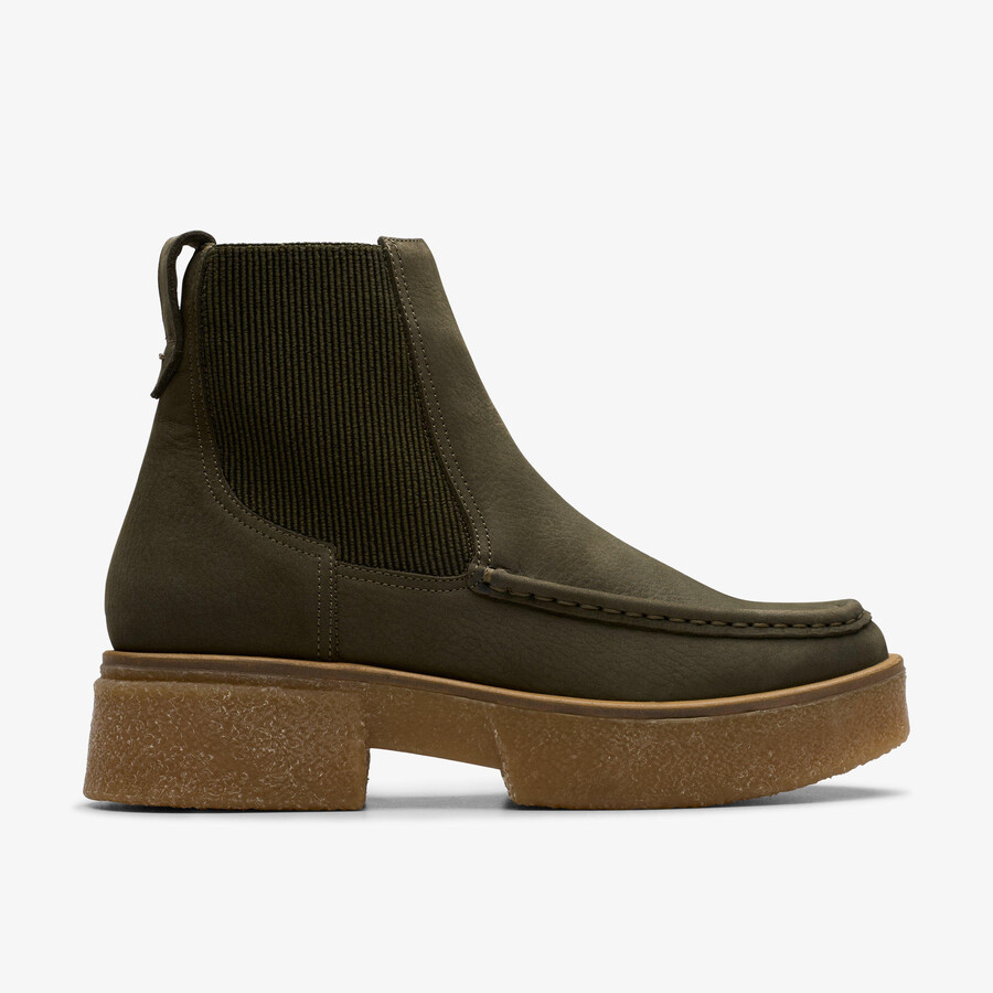linoso top enkellaarsje - donkergroen nubuck