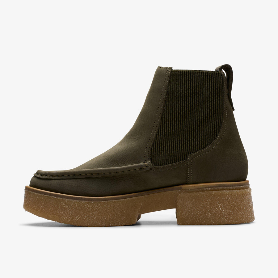 linoso top enkellaarsje - donkergroen nubuck