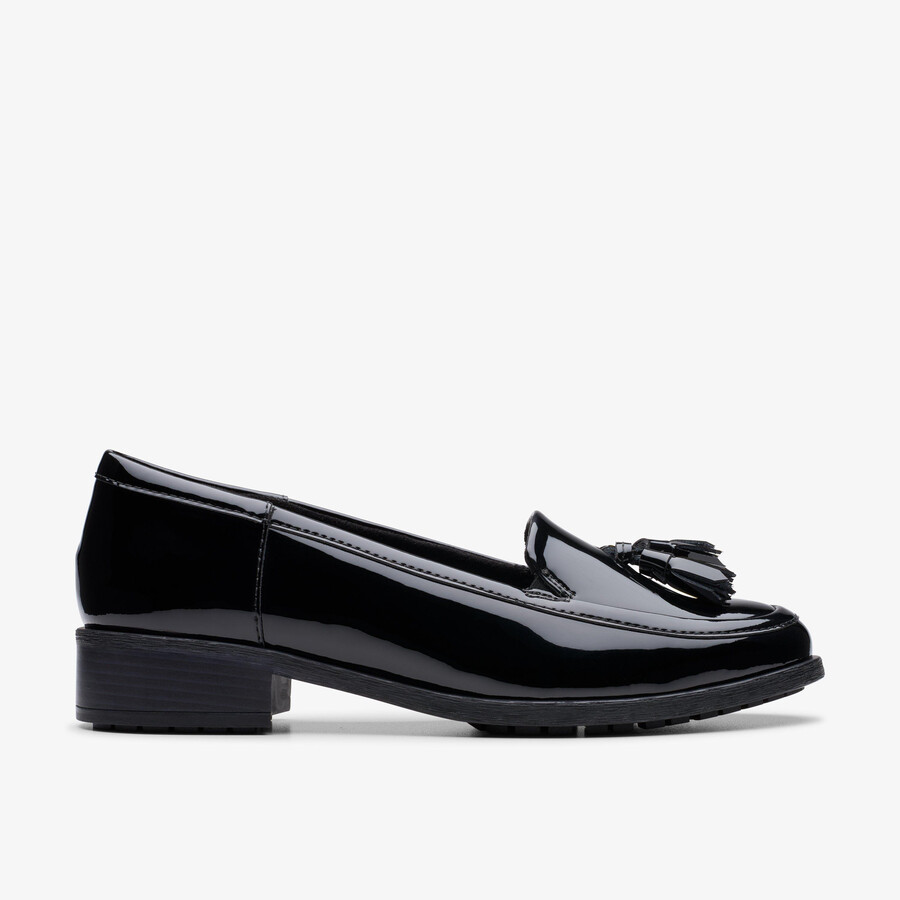 havisham edge loafer - zwart lakleer