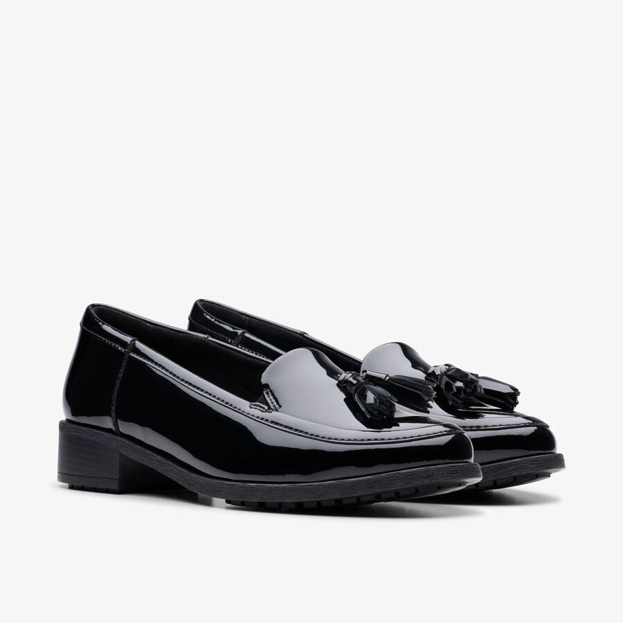 havisham edge loafer - zwart lakleer