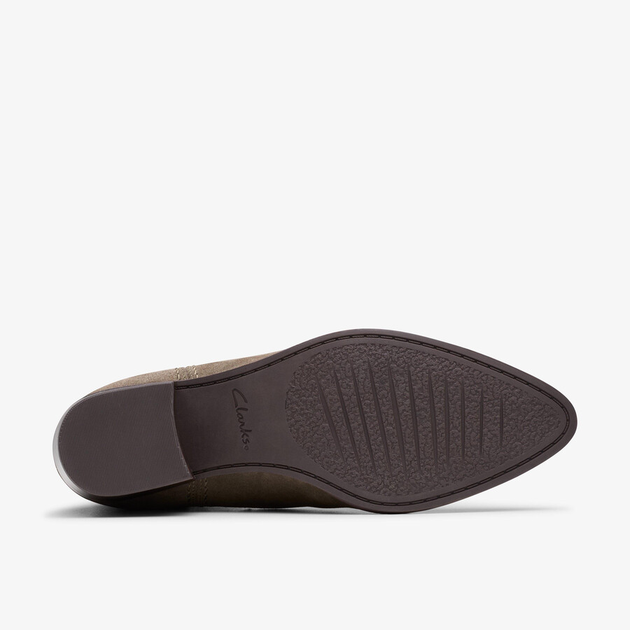 morzine top enkelboot - mole grey suede