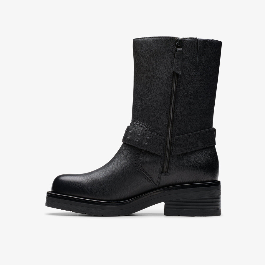rebelle up - zwart leer