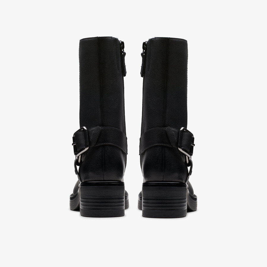 rebelle up - zwart leer
