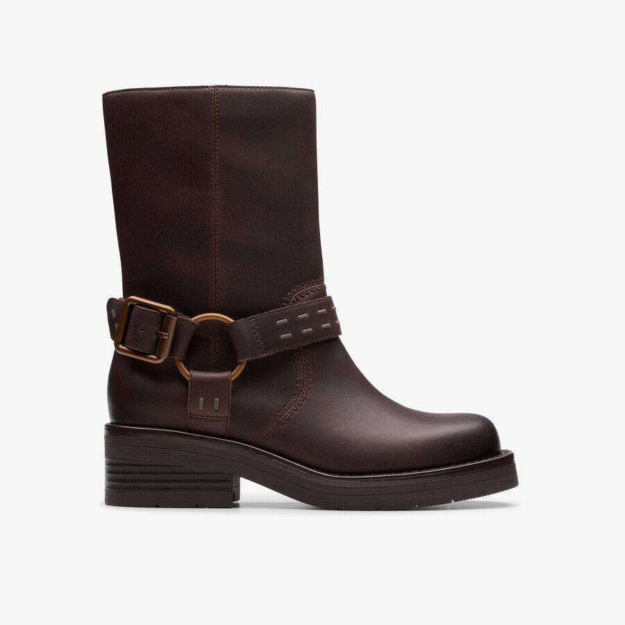 rebelle up - walnootkleurig leer