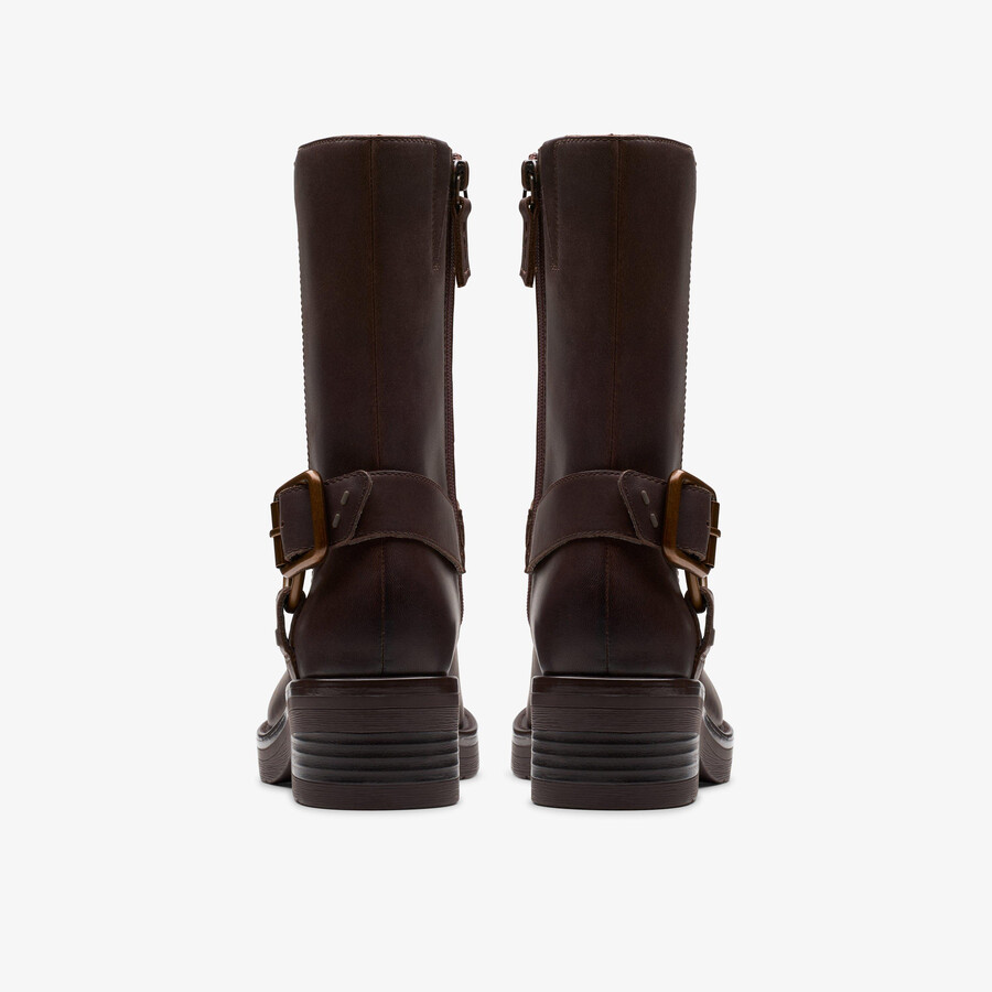 rebelle up - walnootkleurig leer