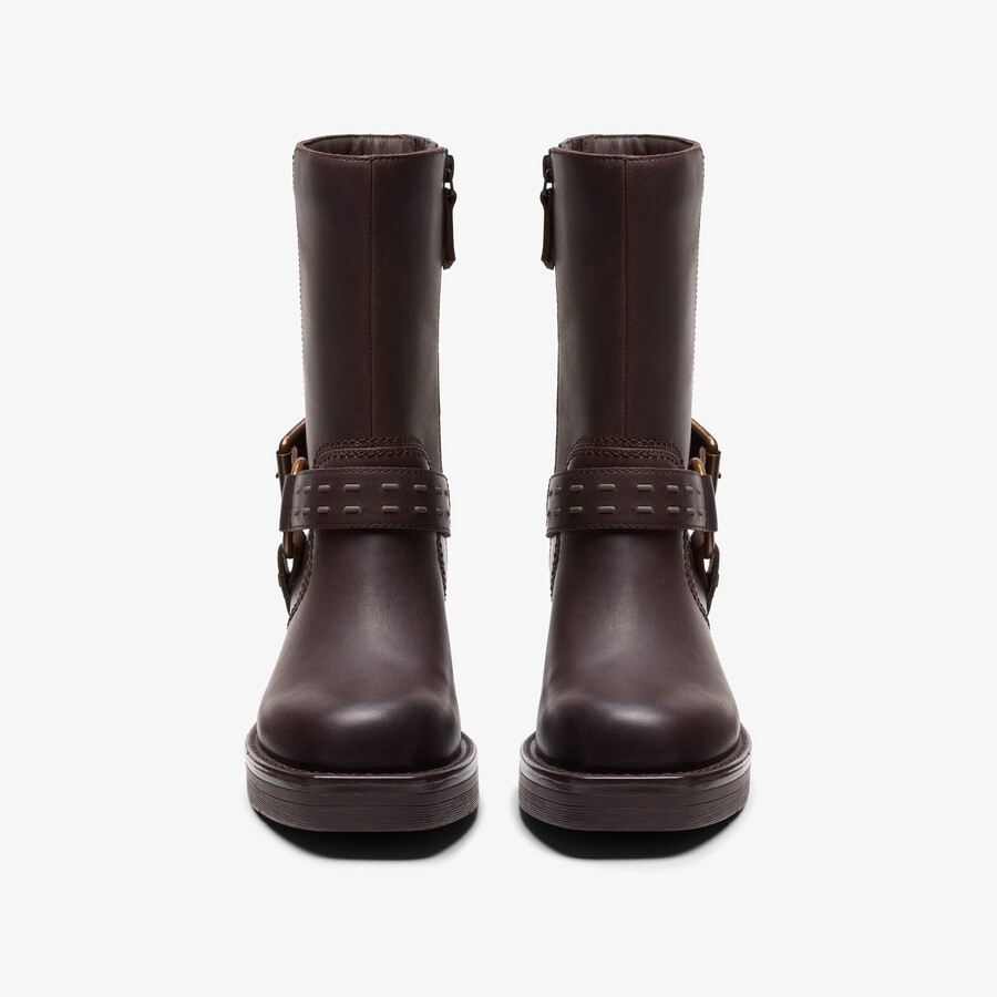 rebelle up - walnootkleurig leer