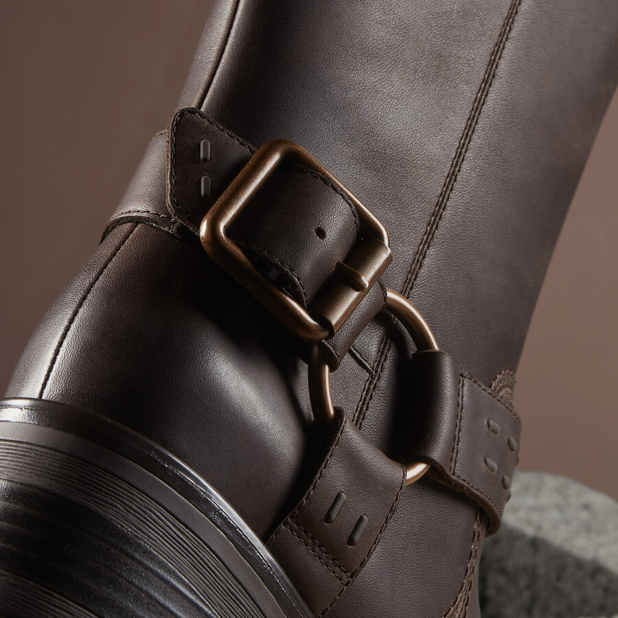 rebelle up - walnootkleurig leer