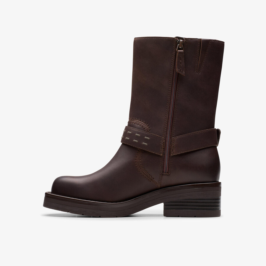 rebelle up - walnootkleurig leer