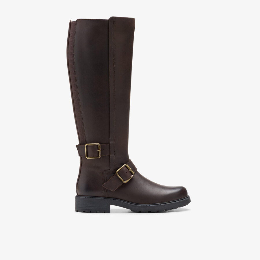 orinoco 2 tall - donkerbruin leer