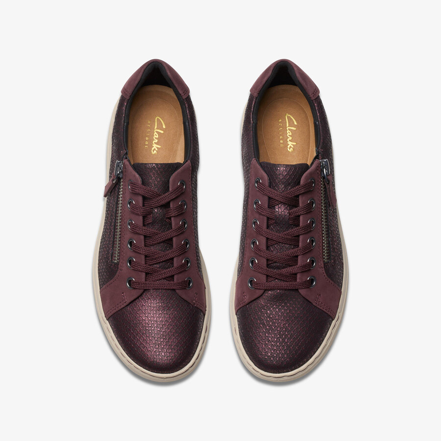 nalle lace - leer met wijnrode accenten