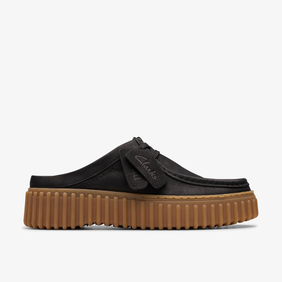 torhill mule - zwart nubuck