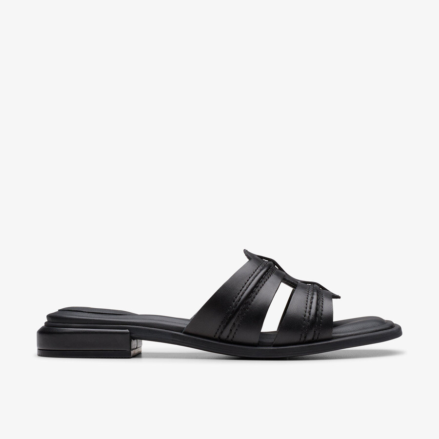 ariany mule - zwart leer