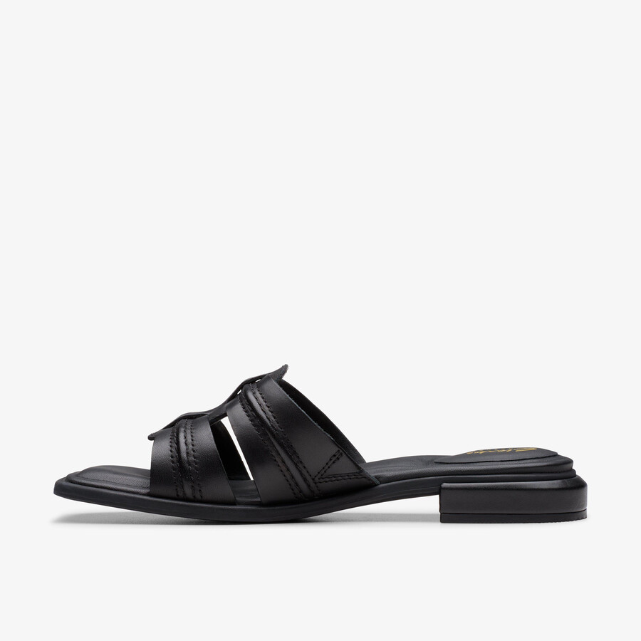 ariany mule - zwart leer