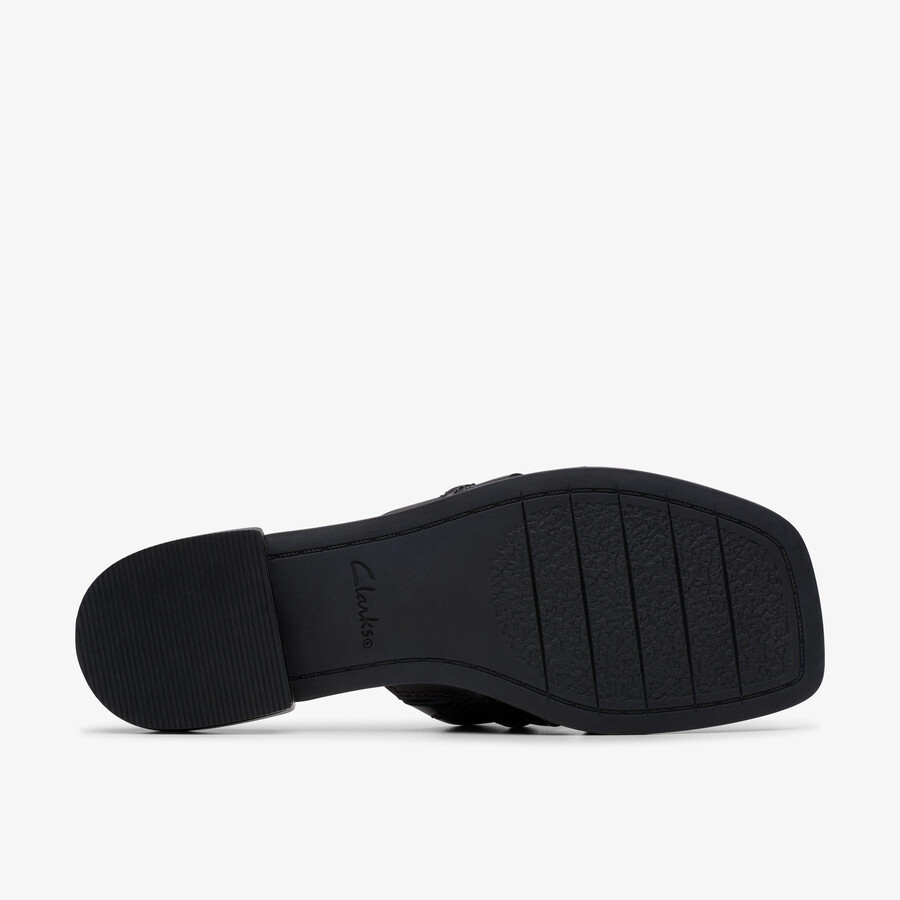 ariany mule - zwart leer
