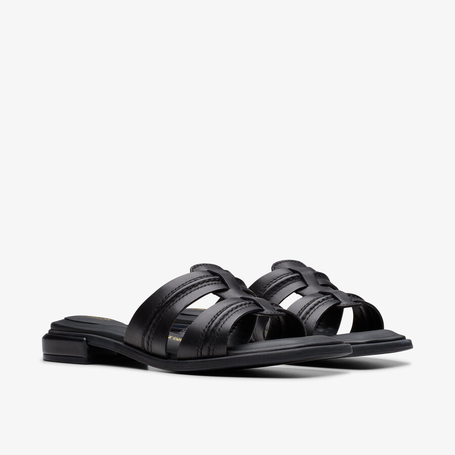 ariany mule - zwart leer