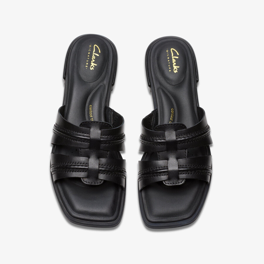 ariany mule - zwart leer