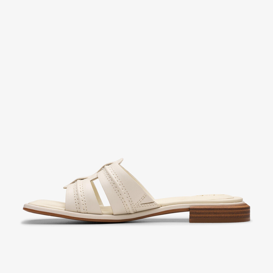 ariany mule - crème leer