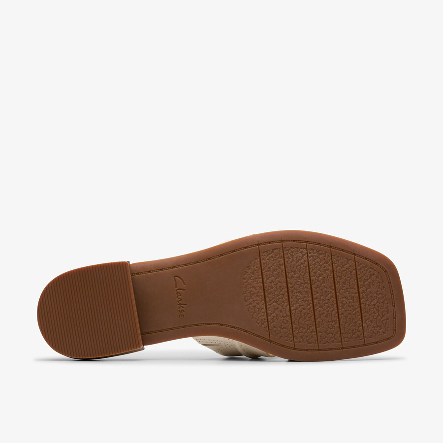 ariany mule - crème leer