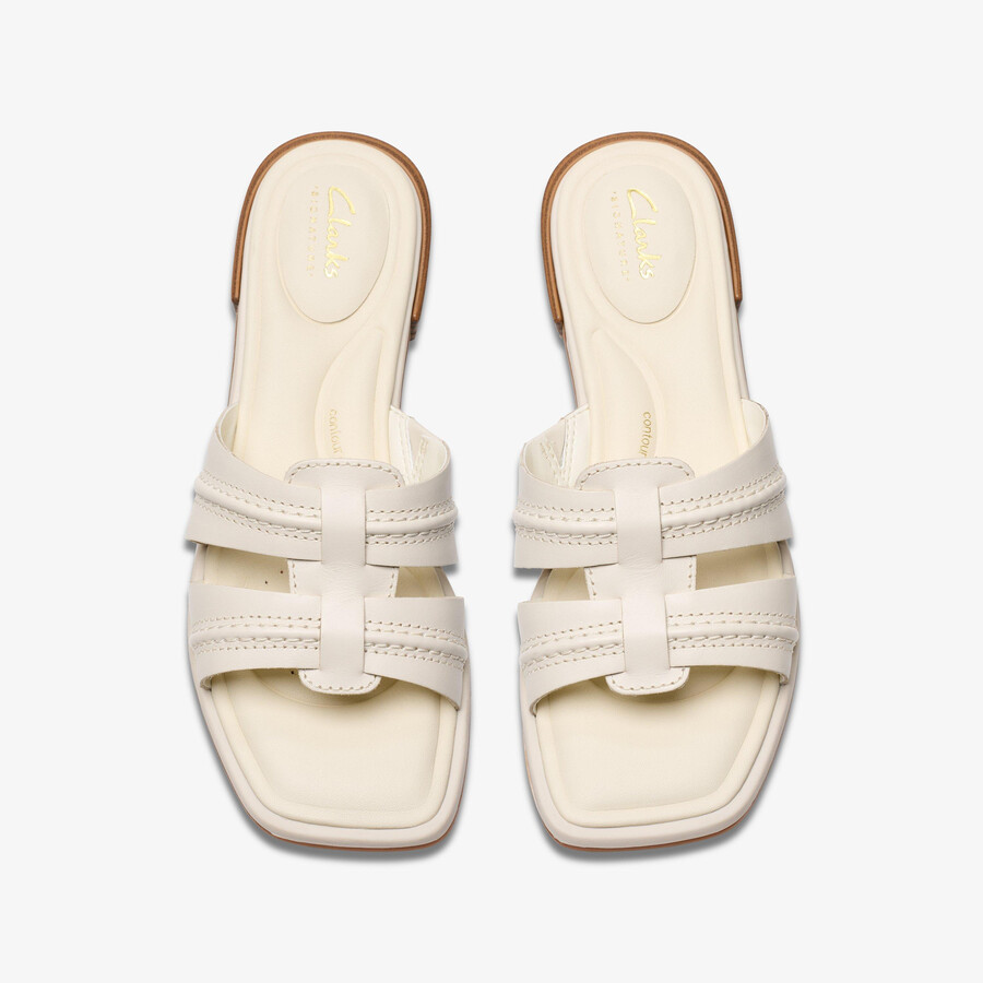 ariany mule - crème leer
