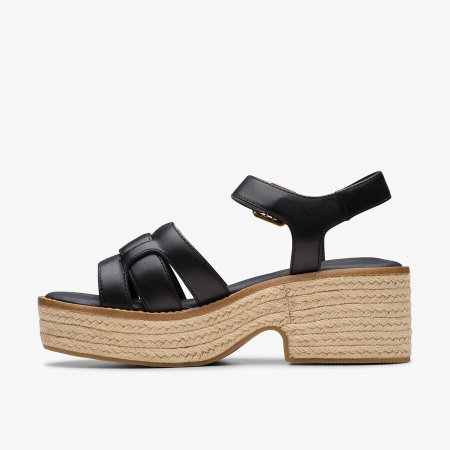coledale strap - zwart leer