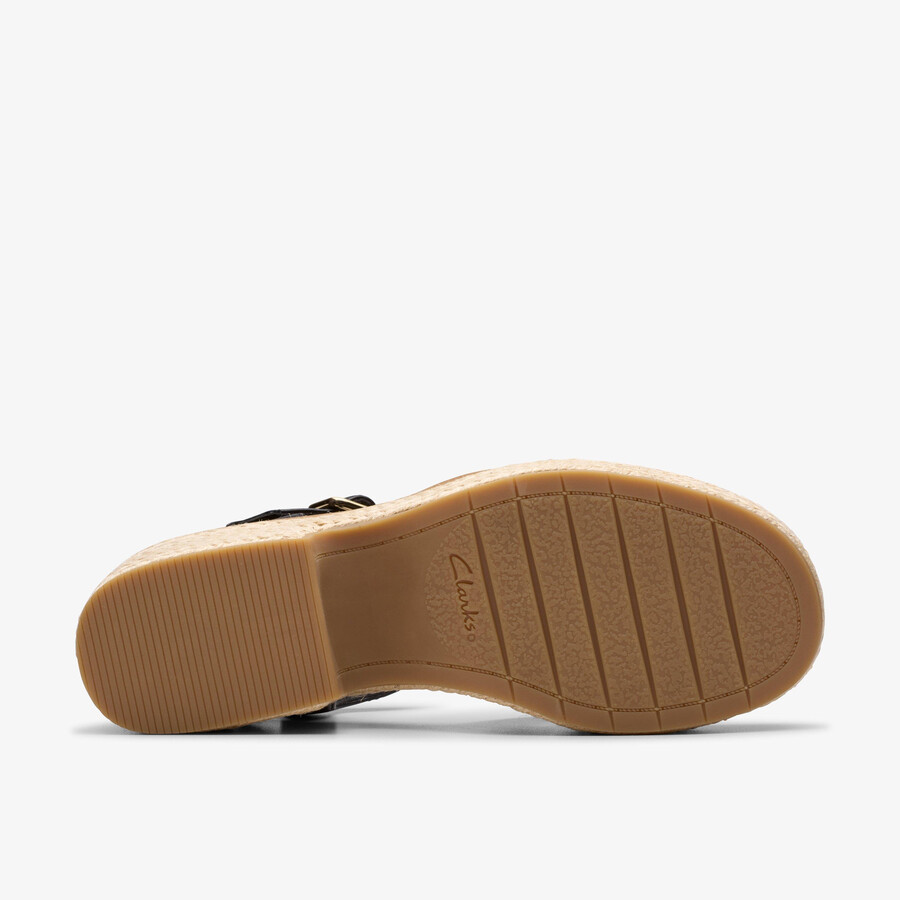coledale strap - zwart leer