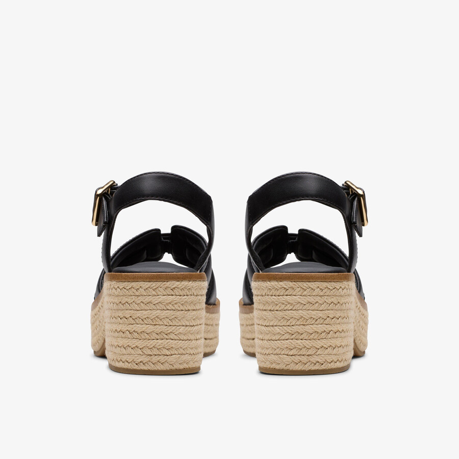 coledale strap - zwart leer