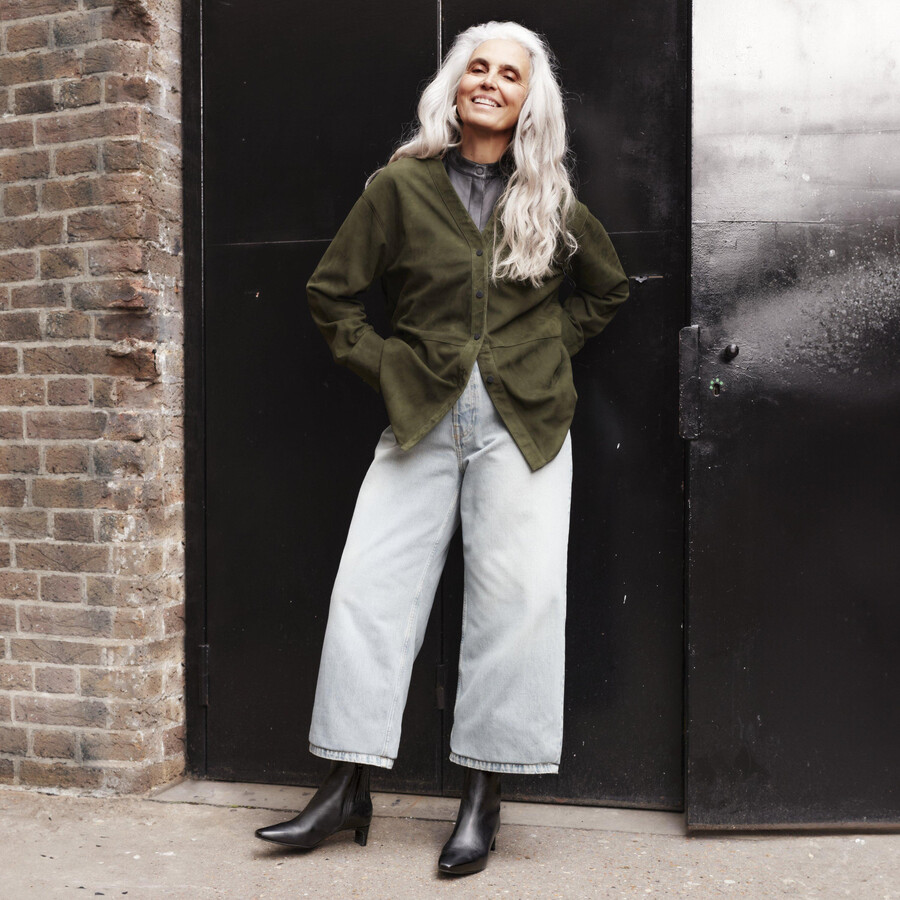 edina up - zwart leer