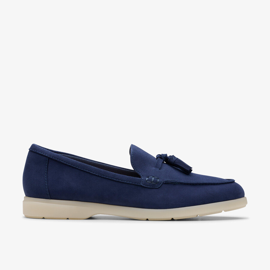 narini edge - marineblauw suède