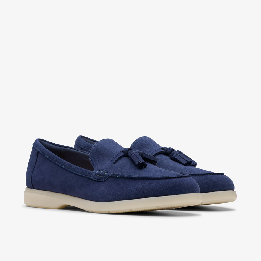 narini edge - marineblauw suède