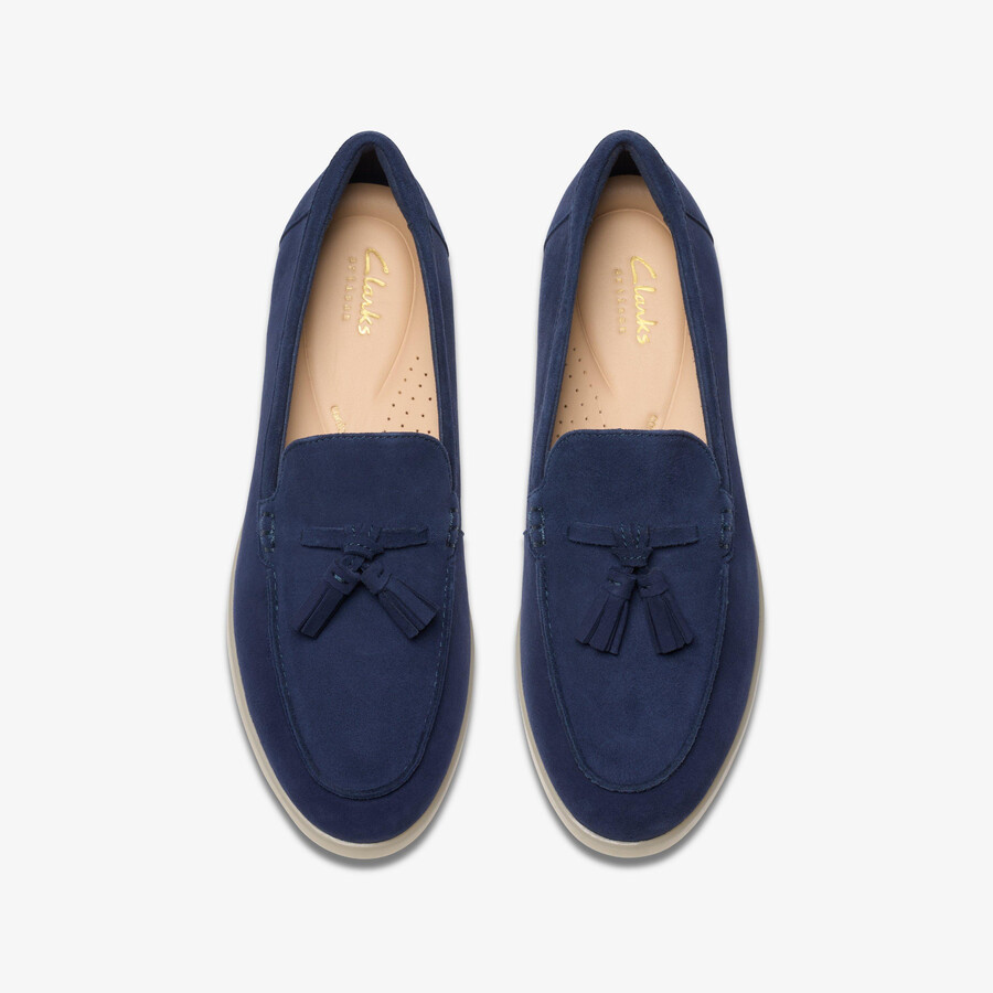 narini edge - marineblauw suède