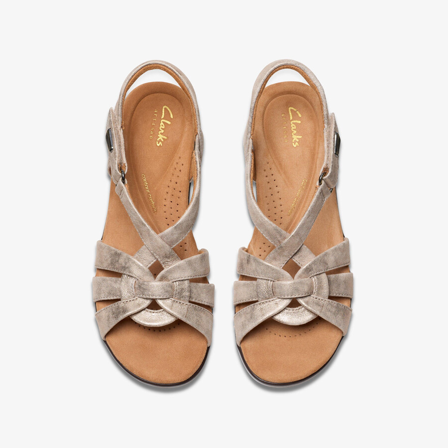 tuleah cross - metallic leer