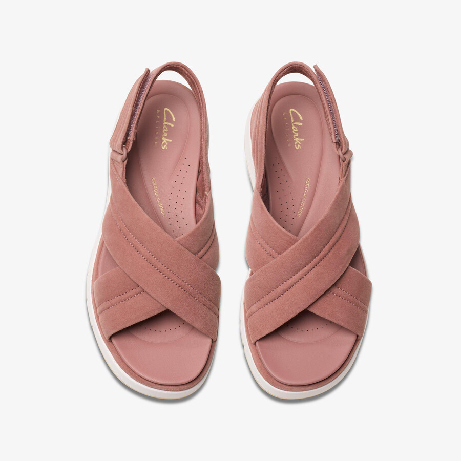 toscaans kruis - mauve suède
