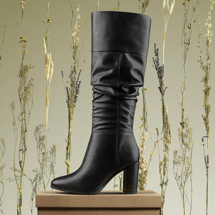 freva 85 slouch - zwart leer