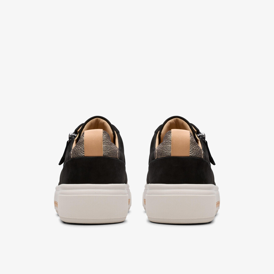 hollyhock zip - zwart nubuck