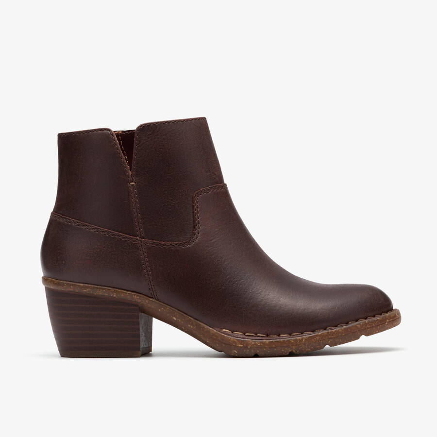 kastela top - bruin leer