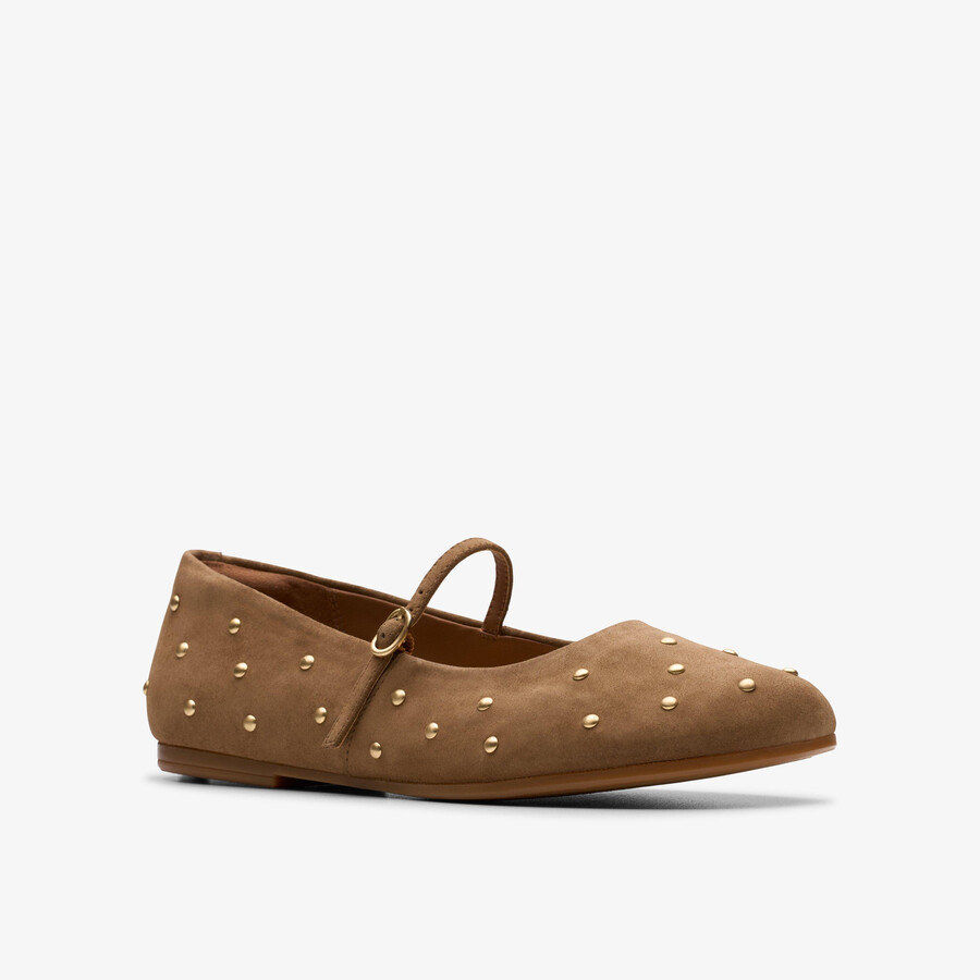 livia stud - walnoot suède