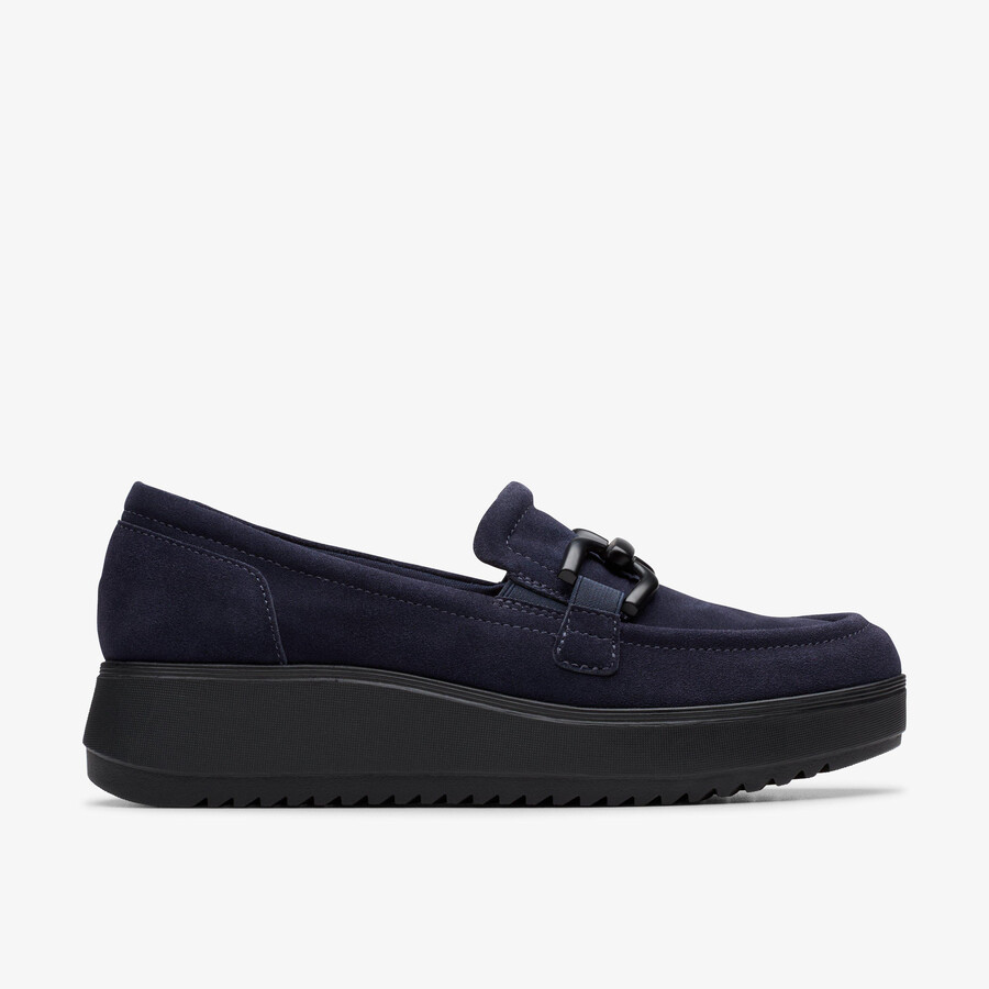 zylah top - marineblauw suède