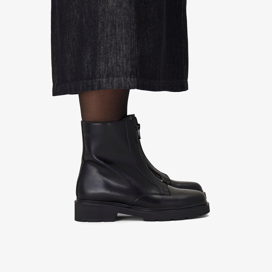 lauryl zip - zwart leer